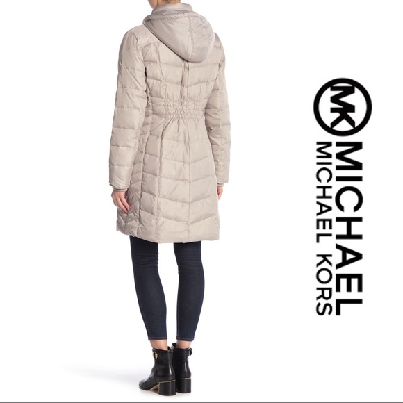 NWT Michael Kors Quilted Hooted Jacket - Picture 4 of 6